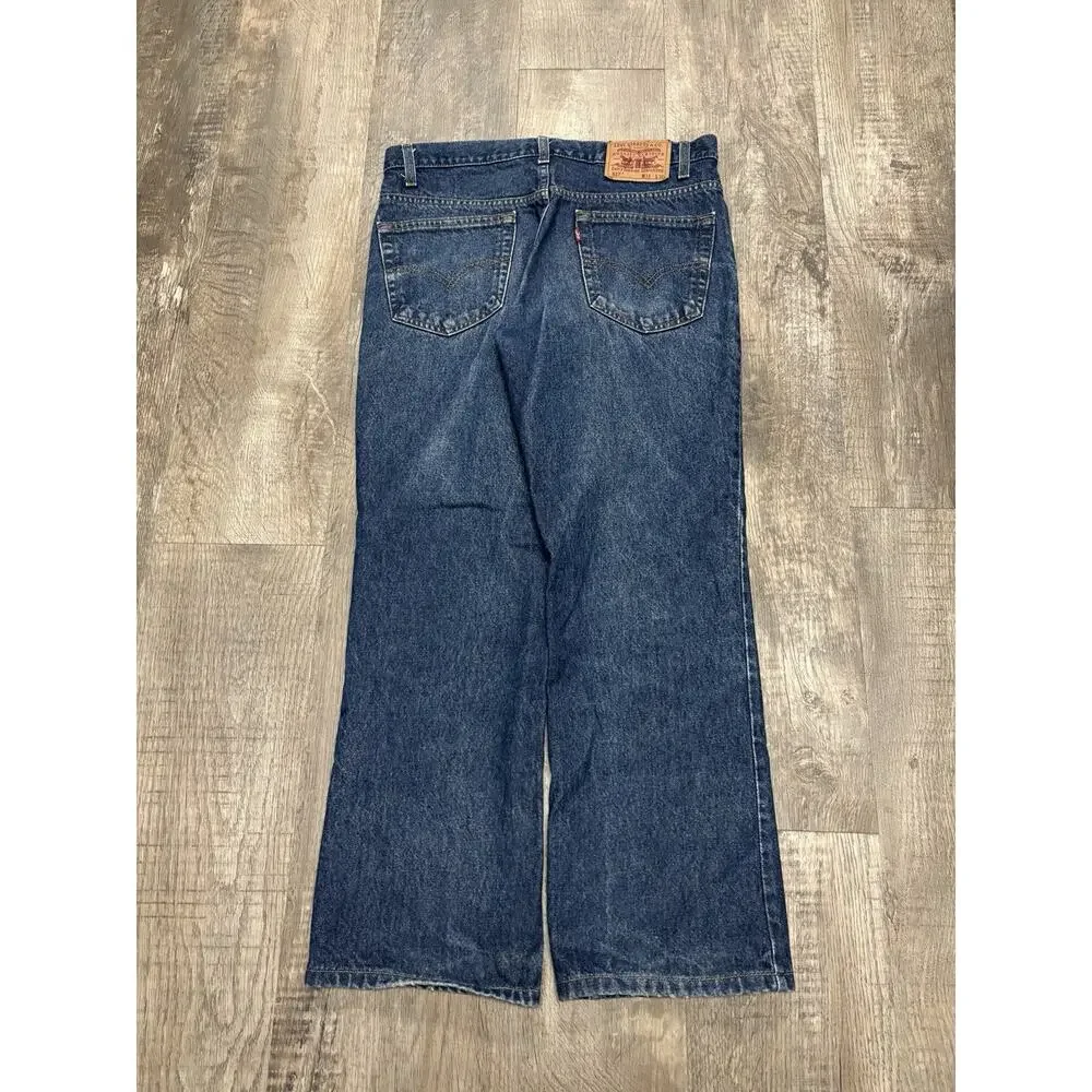 Vintage Y2K Levi's 517 Boot Cut Jeans Men’s 34x30 Dark Wash Blue Denim Colombia